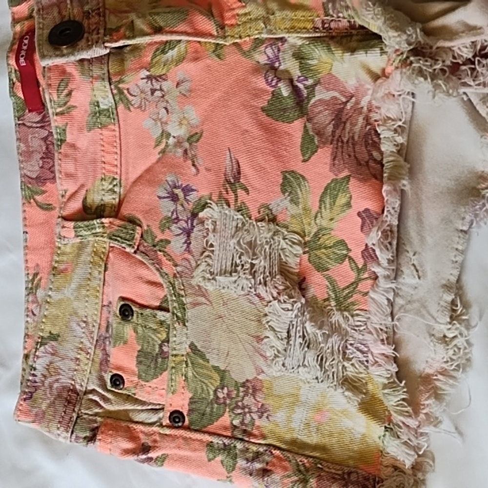 Bongo Distressed Low Rise Shorts - Picture 2 of 6